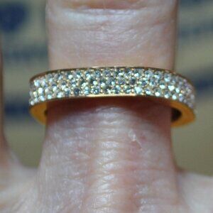 Michael Kors gold ring with crystals